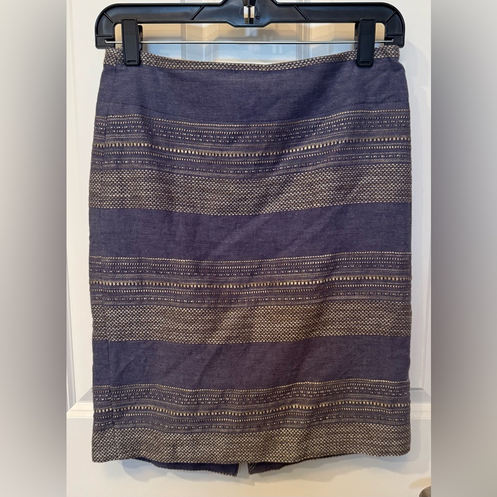 The Limited Navy and Beige Pencil Skirt